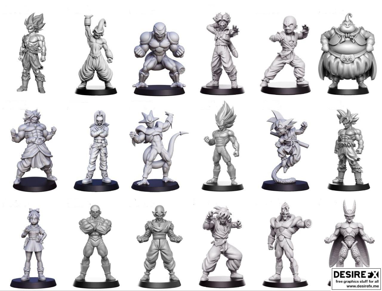 龙珠迷你模型3D打印套件|Dragon Ball Pack Miniaturas – 3D Print Model STL