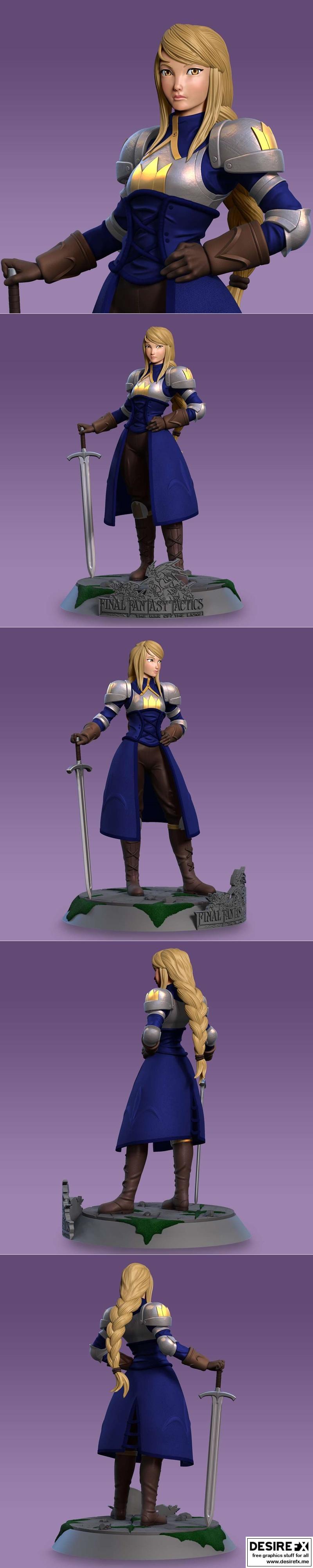 Agrias Oaks 3D打印模型|Agrias Oaks – FF Tactics – 3D Print Model STL