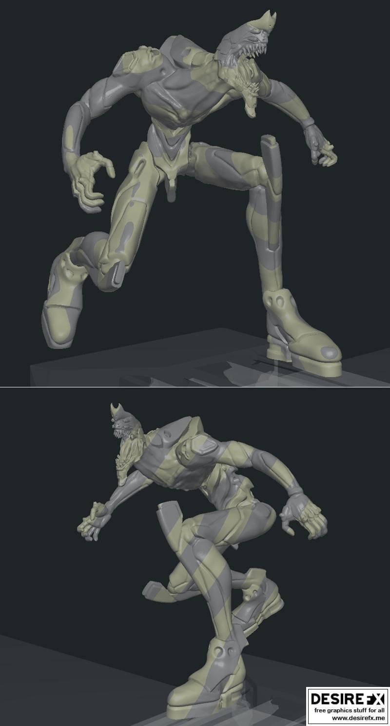 Eva 02 3D打印模型|Eva Unit 02 – 3D Print Model STL