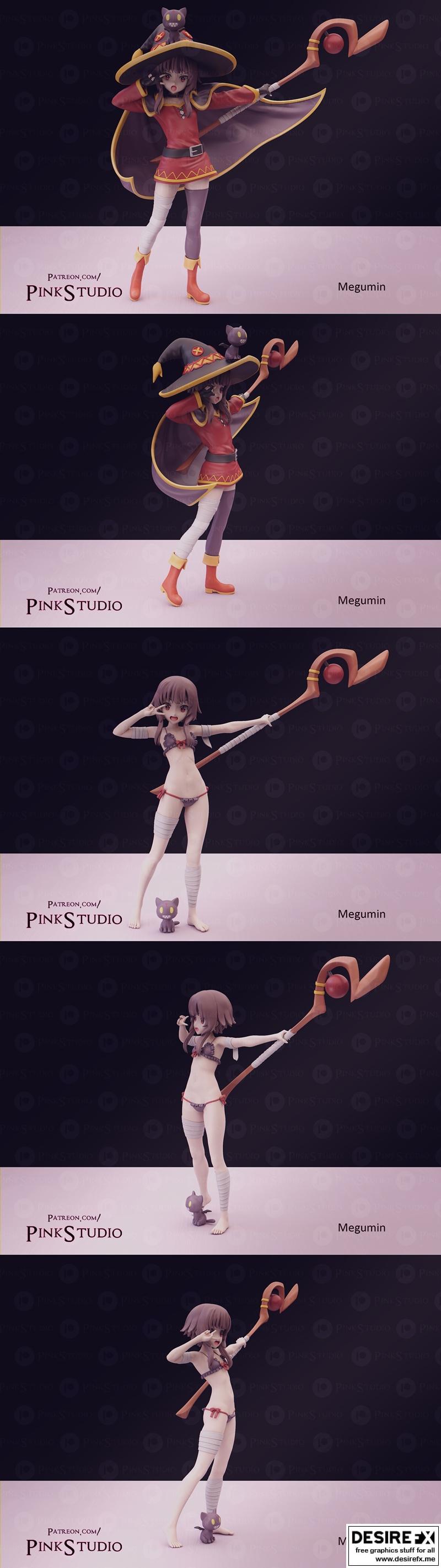 Konosuba Megumin 3D打印模型|Konosuba – Megumin – 3D Print Model STL