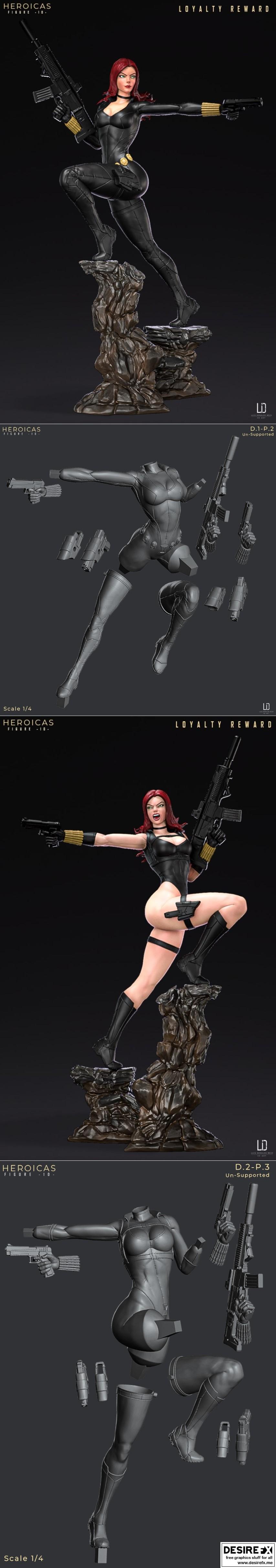 Black Widow – Marvel – 3d print model