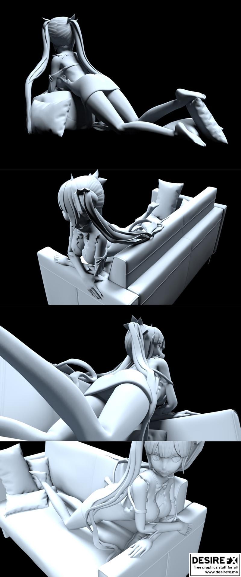 Hestia丹machi 3D打印模型|Hestia – Danmachi – 3D Print Model STL