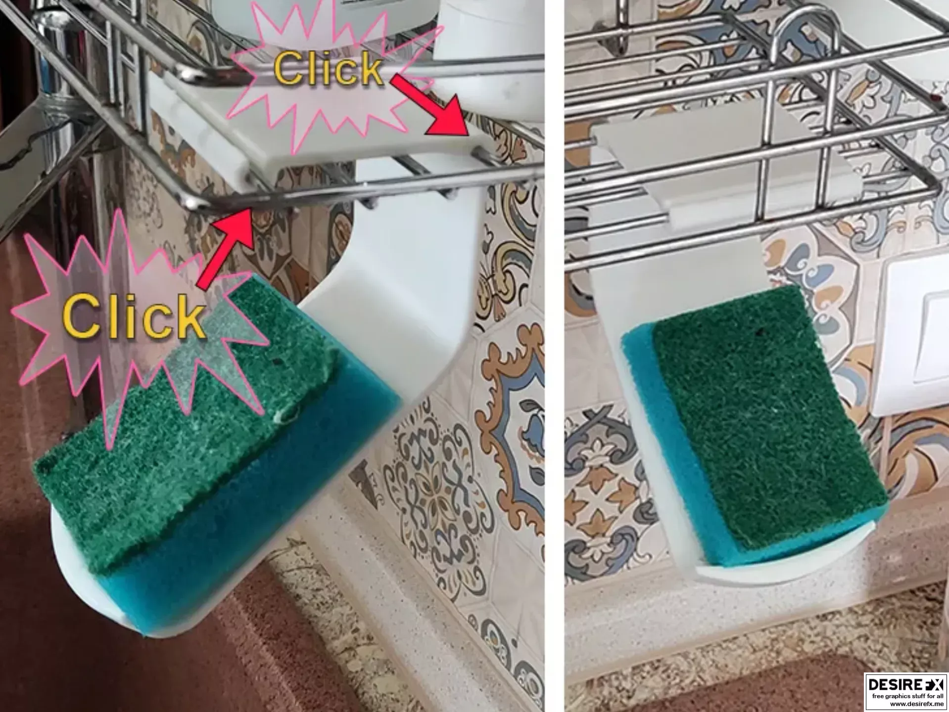 海绵架与肥皂碟 - 3D打印模型|Sponge Holder and Soap Dish – 3D Print Model STL