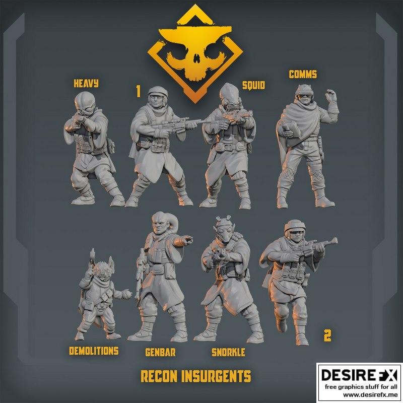 星球大战侦察兵叛乱者 3D打印模型|Star Wars Recon Insurgents – 3D Print Model STL