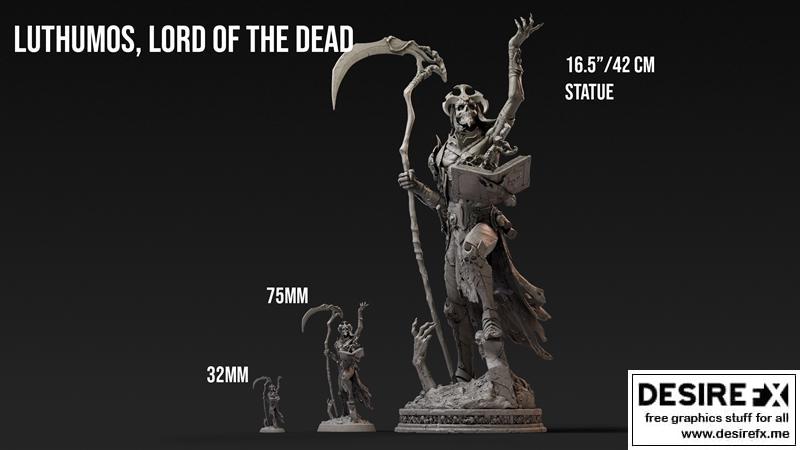 Loot Studios《死灵君王》3D打印迷你模型|Loot Studios Miniatures – Luthumon Lord of the Dead – 3D Print Model STL