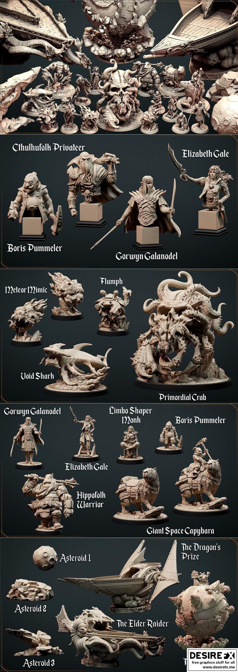 Loot Studios星际掠夺者3D打印迷你模型|Loot Studios Miniatures – Astral Looters September 2022 – 3D Print Model STL