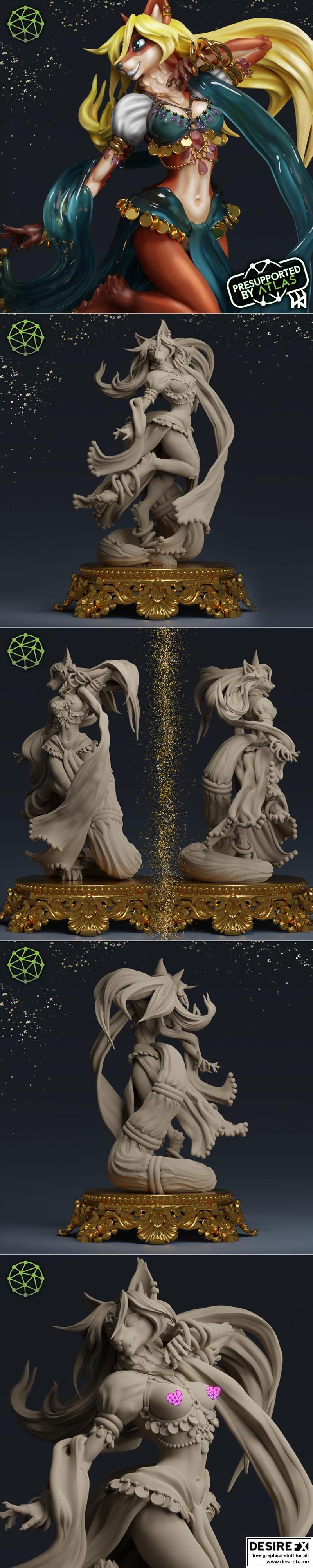 沙漠玫瑰娜迪拉——3D打印模型|Nadira, the Desert Rose – 3D Print Model STL