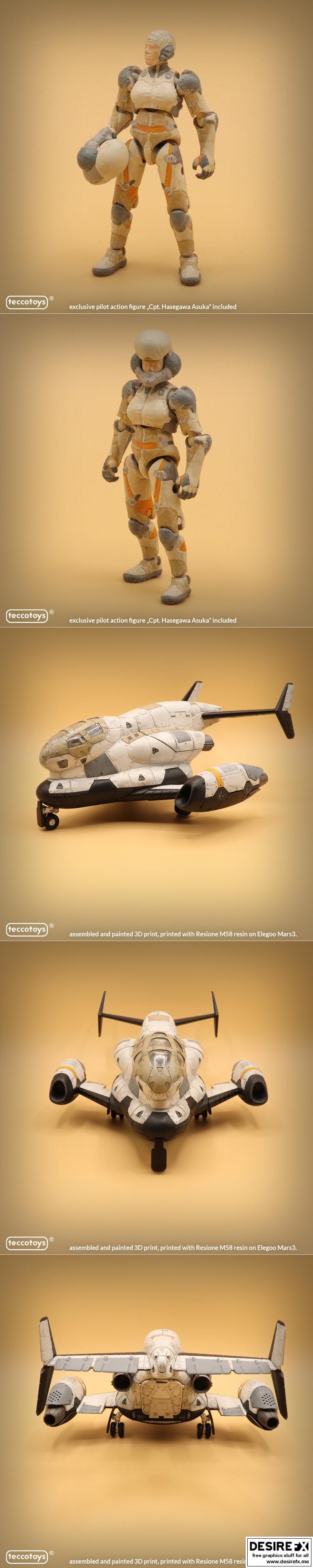 Teccotoys 航行者 3D打印模型|Teccotoys Shuttle Hinotsubasa – 3D Print Model STL