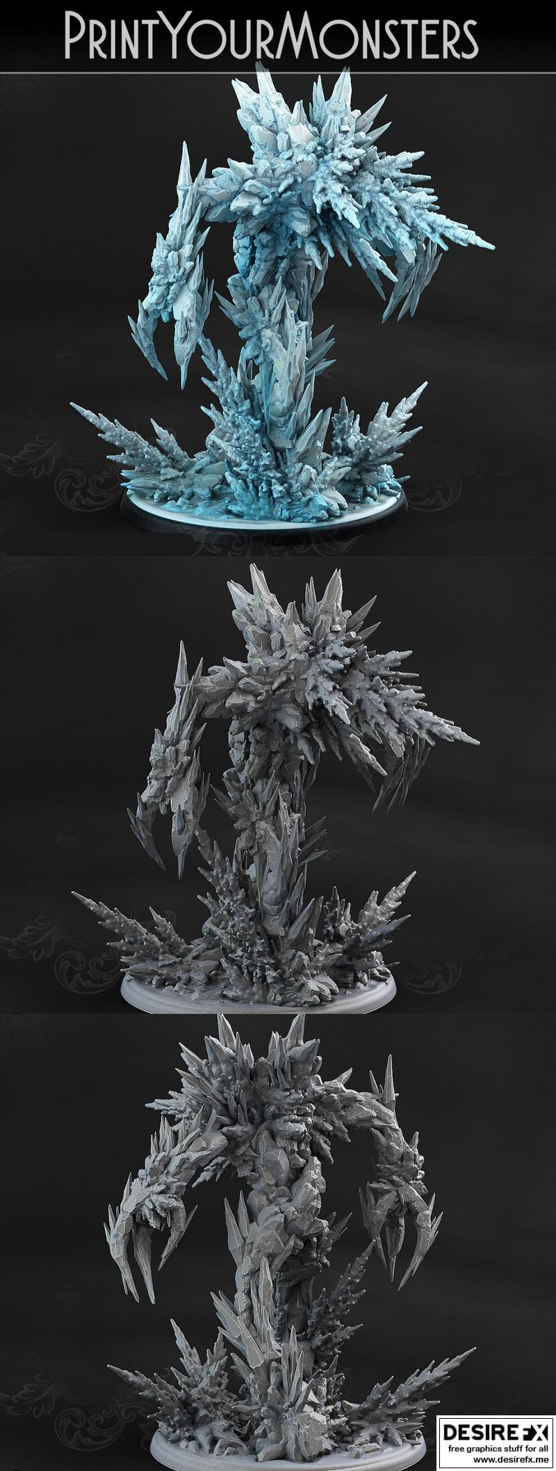 瑞米索恩石像怪3D打印模型|Print Your Monsters – Rimethorn Golem 2 – 3D Print Model