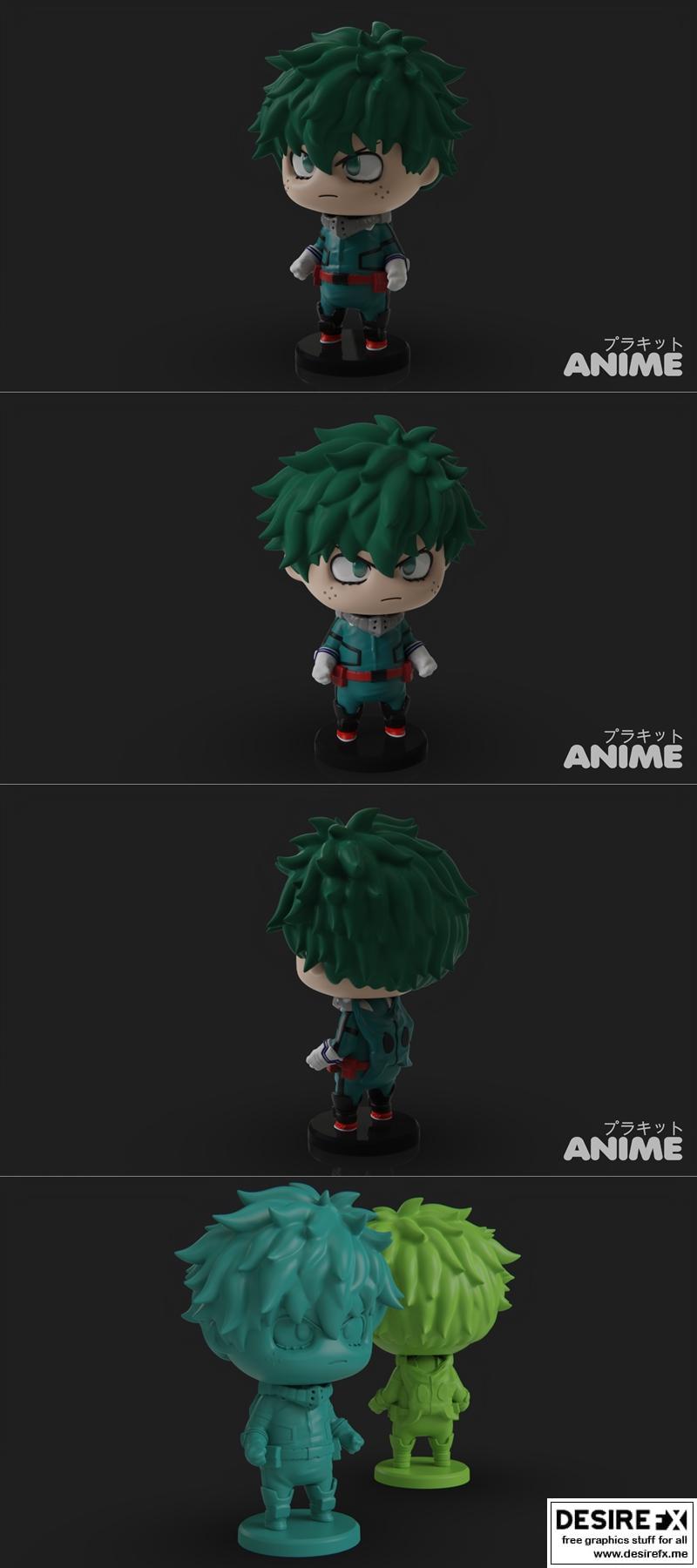PlaKit - 我英雄的底片 - 装备者3D打印模型|PlaKit – My Hero Academia Deku – 3D Print Model STL