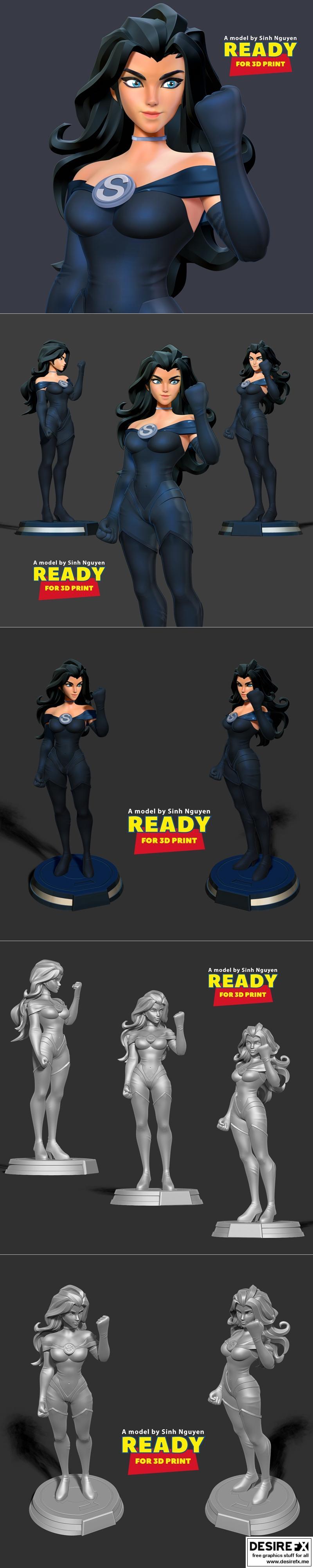 超级女侠风格化3D打印模型|Superwoman Stylized – 3D Print Model STL