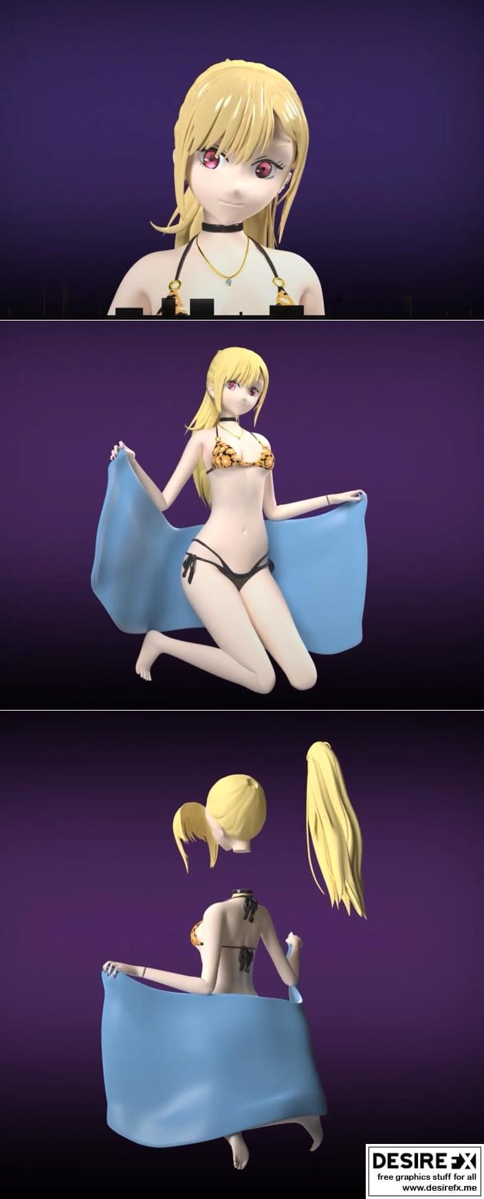 马林·高桥 时尚装扮少女 3D打印模型|Marin Kitagawa My Dress up Darling – 3D Print Model STL
