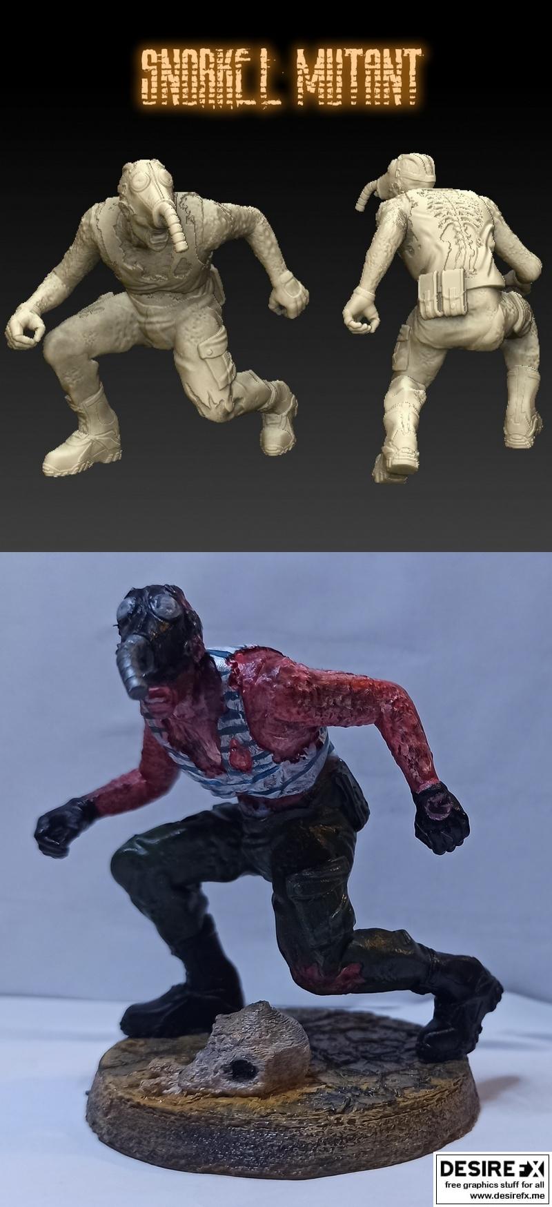 水下突变体——3D打印模型|Snorkel Mutant – 3D Print Model