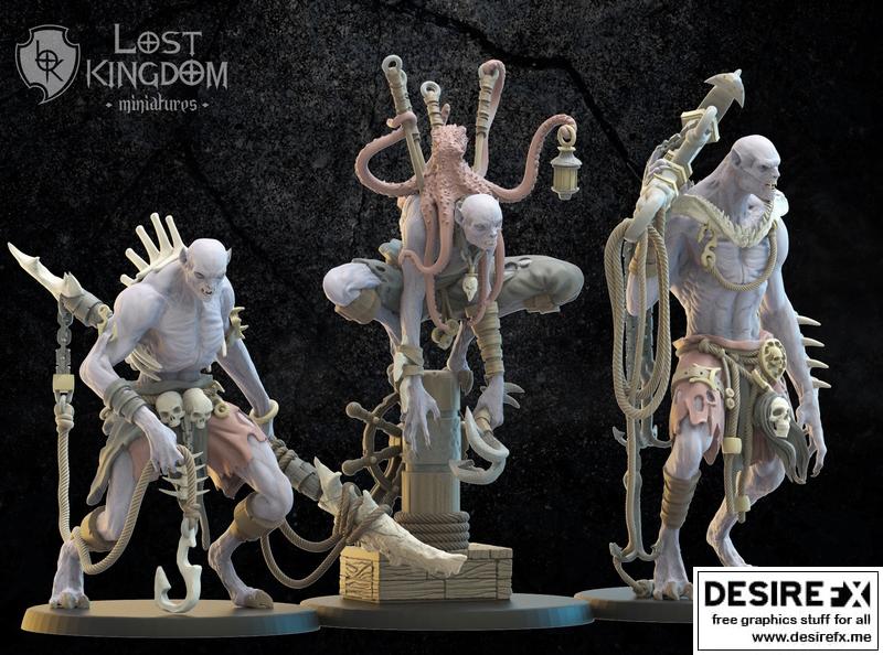 失落王国：不死族维坎单位 3D打印模型|Lost Kingdom – Undead Vycan Units – 3D Print Model