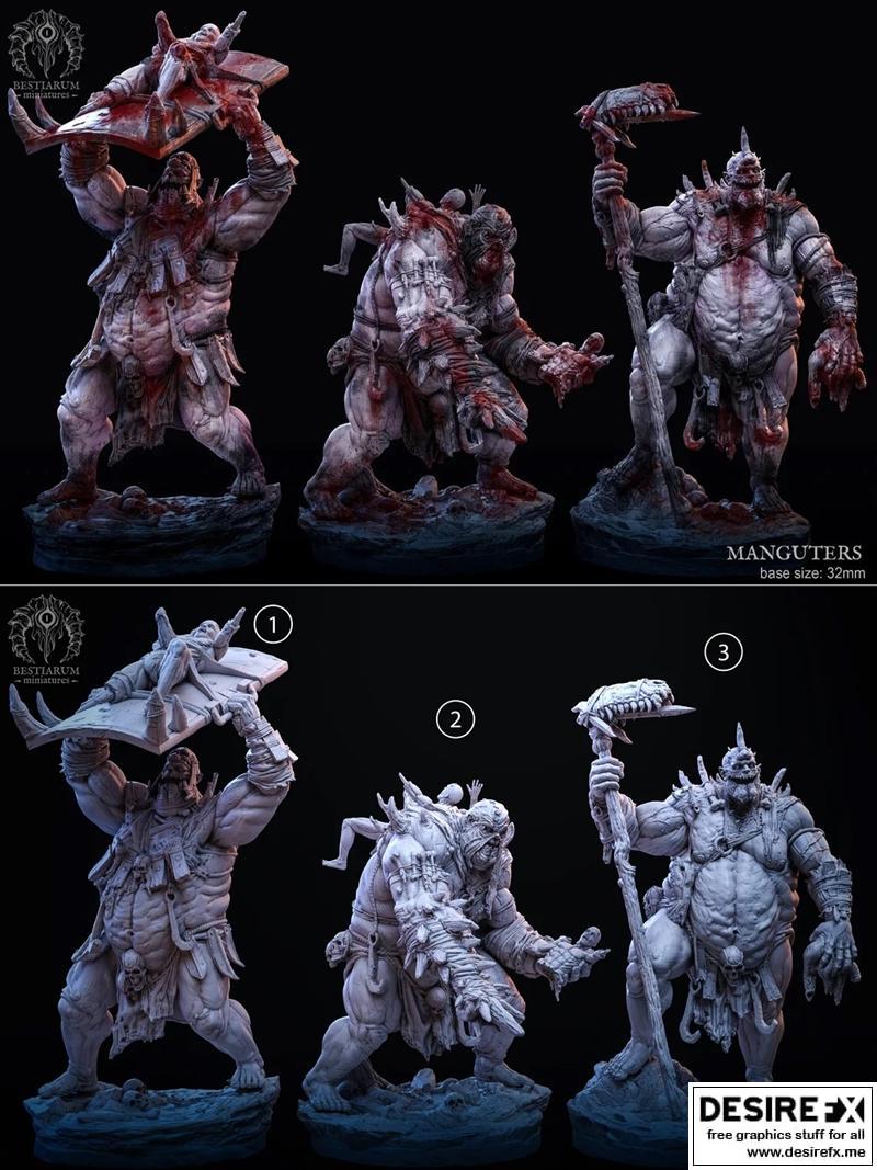 曼食者II - 玩具虫 - 3D打印模型|Man Eaters II – Mangutters – 3D Print Model STL