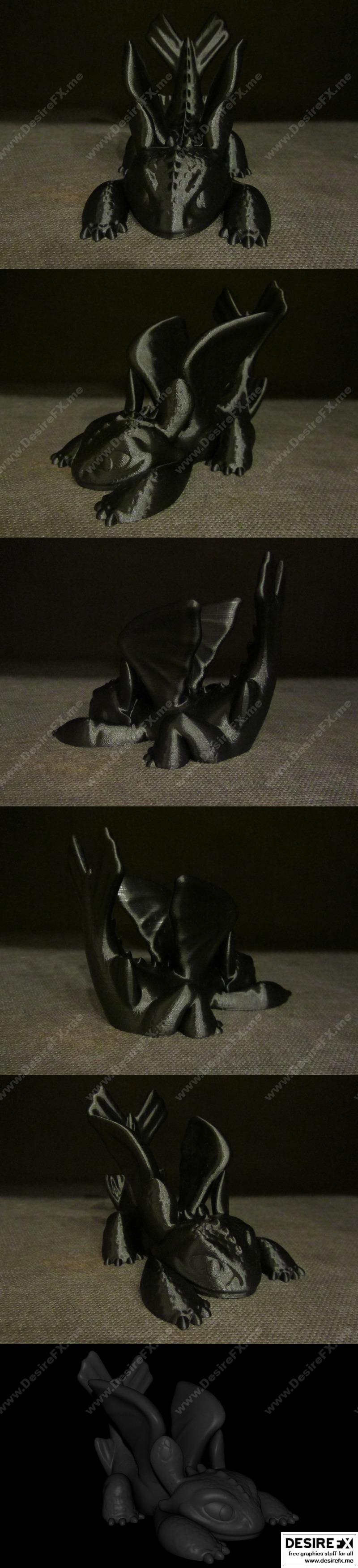 无牙龙 - 3D打印模型|Toothless Dragon – 3D Print Model