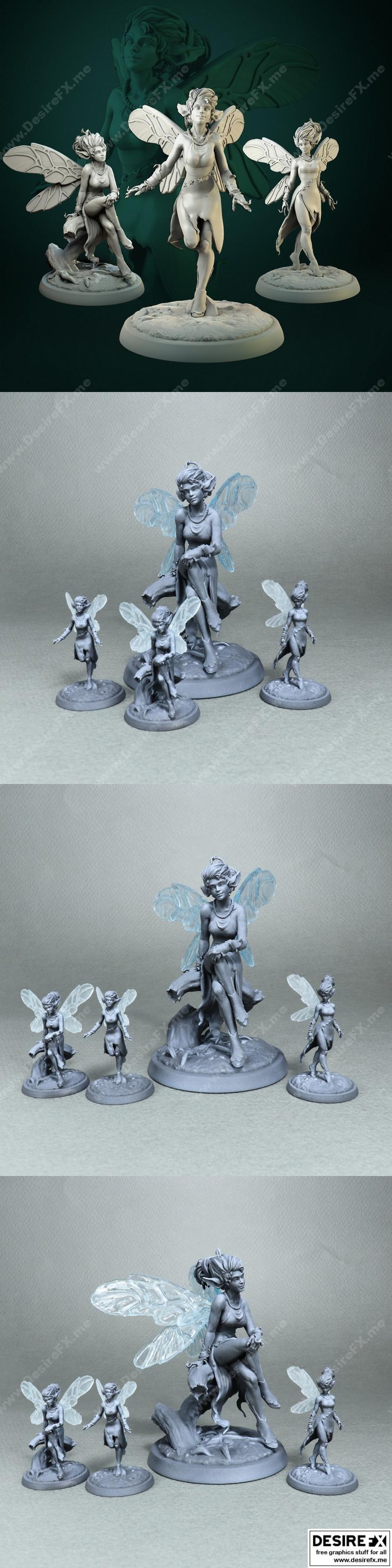 白狼酒馆·精灵套装·3D打印模型|White Werewolf Tavern – Pixie Set – 3D Print Model