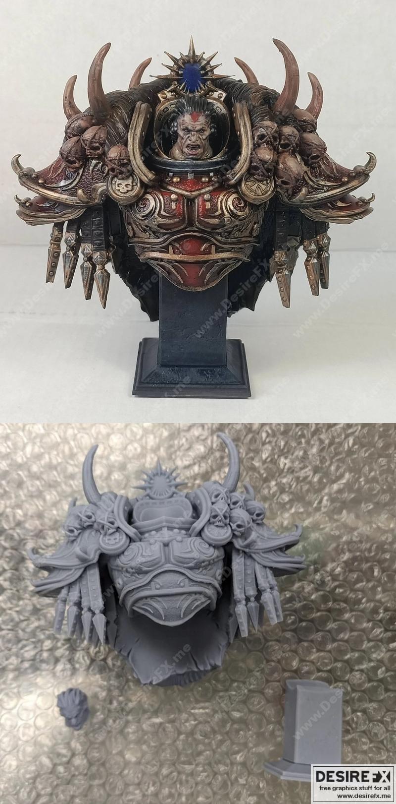 安格隆雕像 3D打印模型|Angron Bust – 3D Print Model