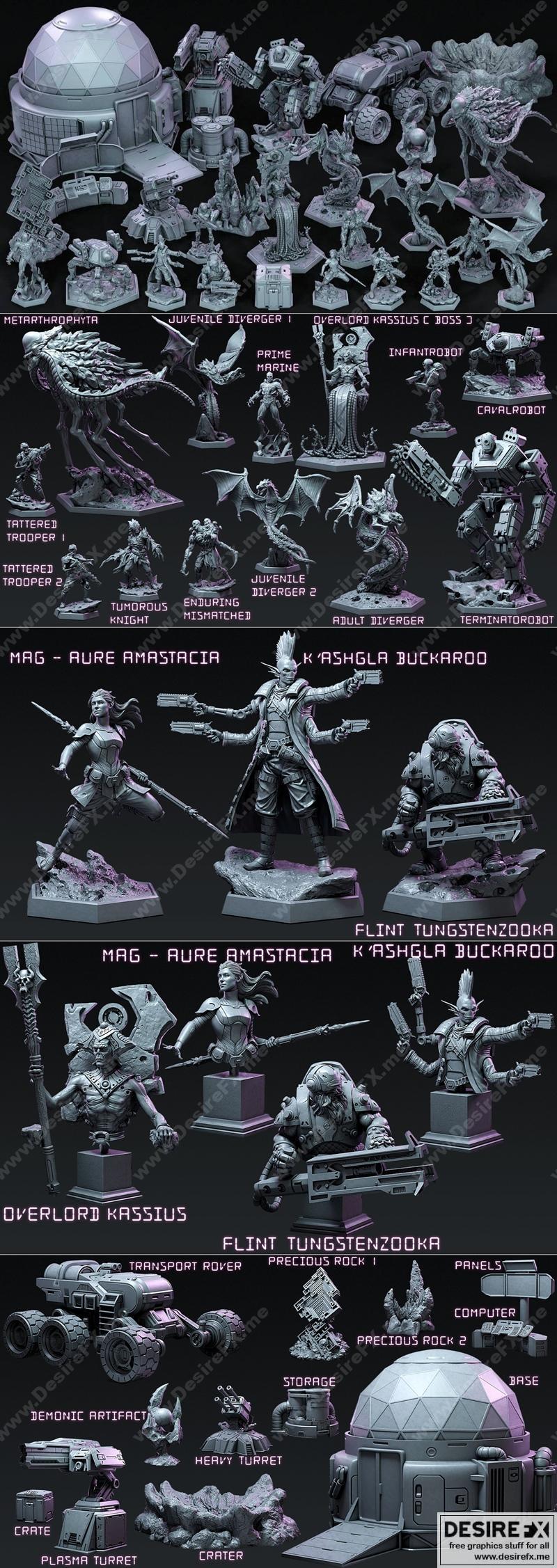 洛特工作室科幻迷你模型——恐惧永恒拥抱（3D打印模型）|Loot Studios Sci-fi Miniatures – Fear the Eternal Embrace November 2021 – 3D Print Model STL