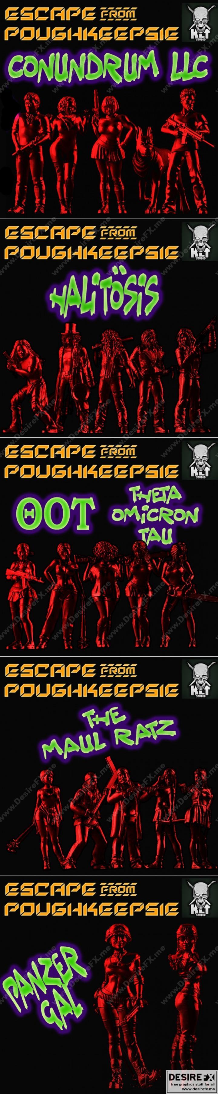 KLT工作室《逃离波克西斯》3D打印模型 STL|KLT Studios – Kickstarter – Escape from Poughkeepsie – 3D Print Model STL