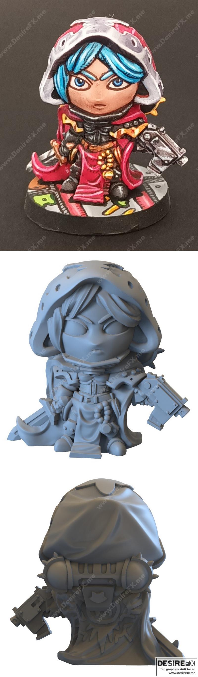 胶囊Chibi——玛丽亚·克鲁兹 3D打印模型|Capsule Chibi – Sister Maria Cruz – 3D Print Model