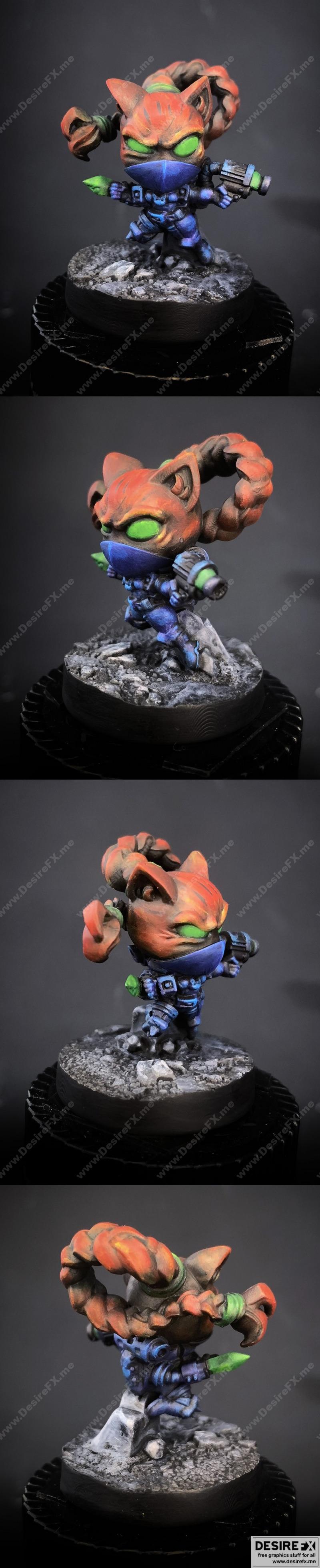 胶囊萌系——刺客凯茜 3D打印模型|Capsule Chibi – Assassin Cassie – 3D Print Model