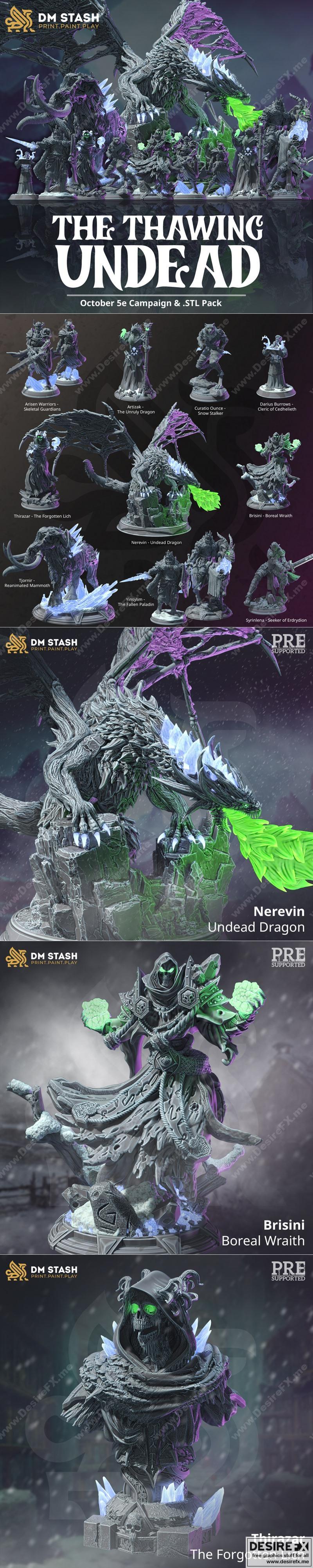 DM Stash – 《冰封之死》与《坠落的月亮》第二章 3D打印模型|DM Stash – The Thawing Dead and The Falling Moon Pt 2 October 2022 – 3D Print Model STL