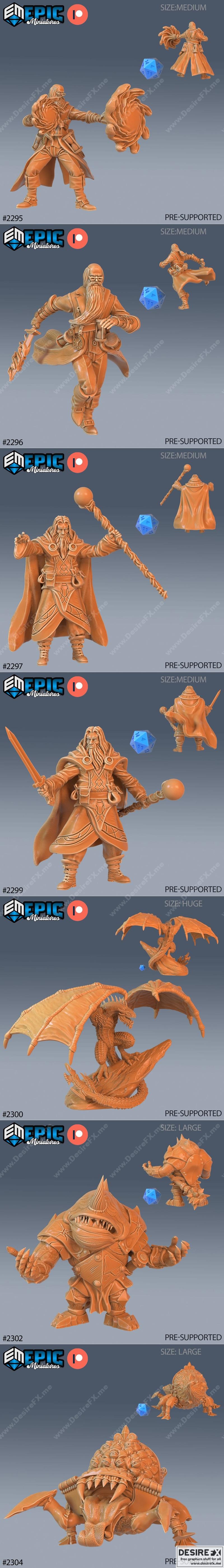 奇幻洞穴套装与魔法巫师收藏 3D打印模型 STL|Epic Miniatures – Arcane Dungeon Set and Magic – Wizard Collection – 3D Print Model STL