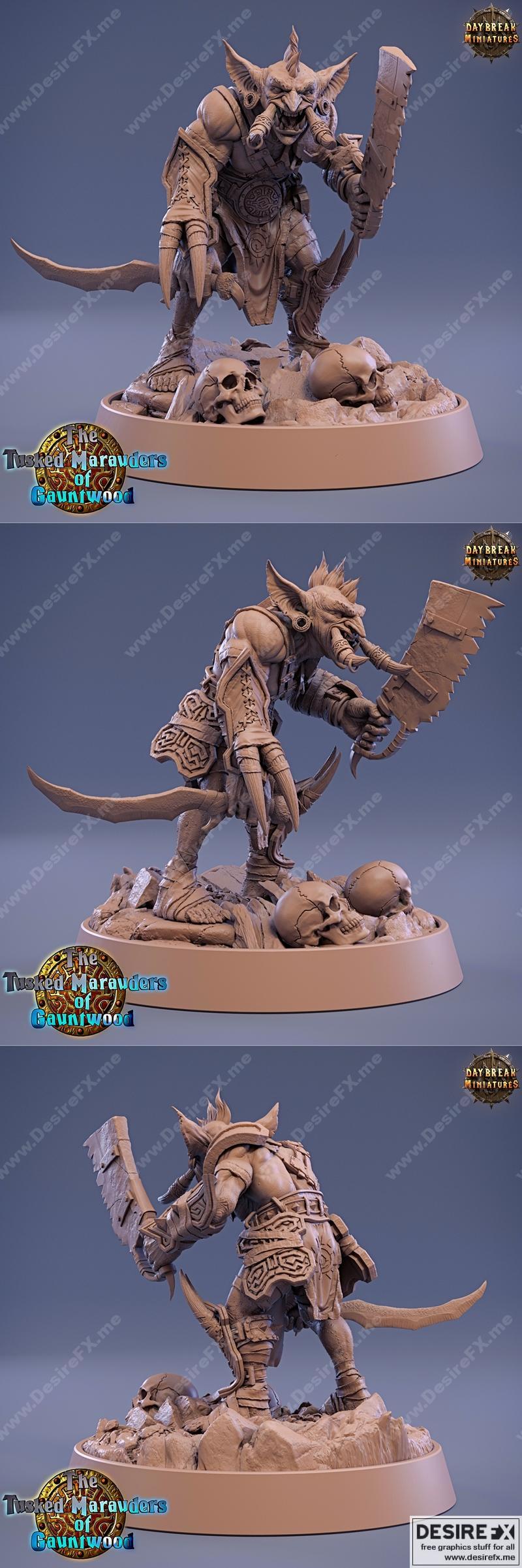 Daybreak Miniatures 旗下3D打印模型：Gajnar Grasha|Daybreak Miniatures – Gajnar Grasha – 3D Print Model STL