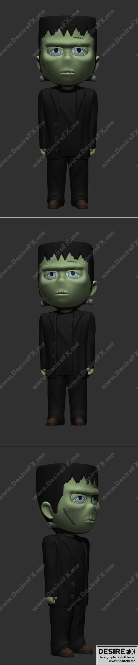 小头怪弗兰肯斯坦 3D打印模型|Little Big Head – Frankenstein – 3D Print Model STL