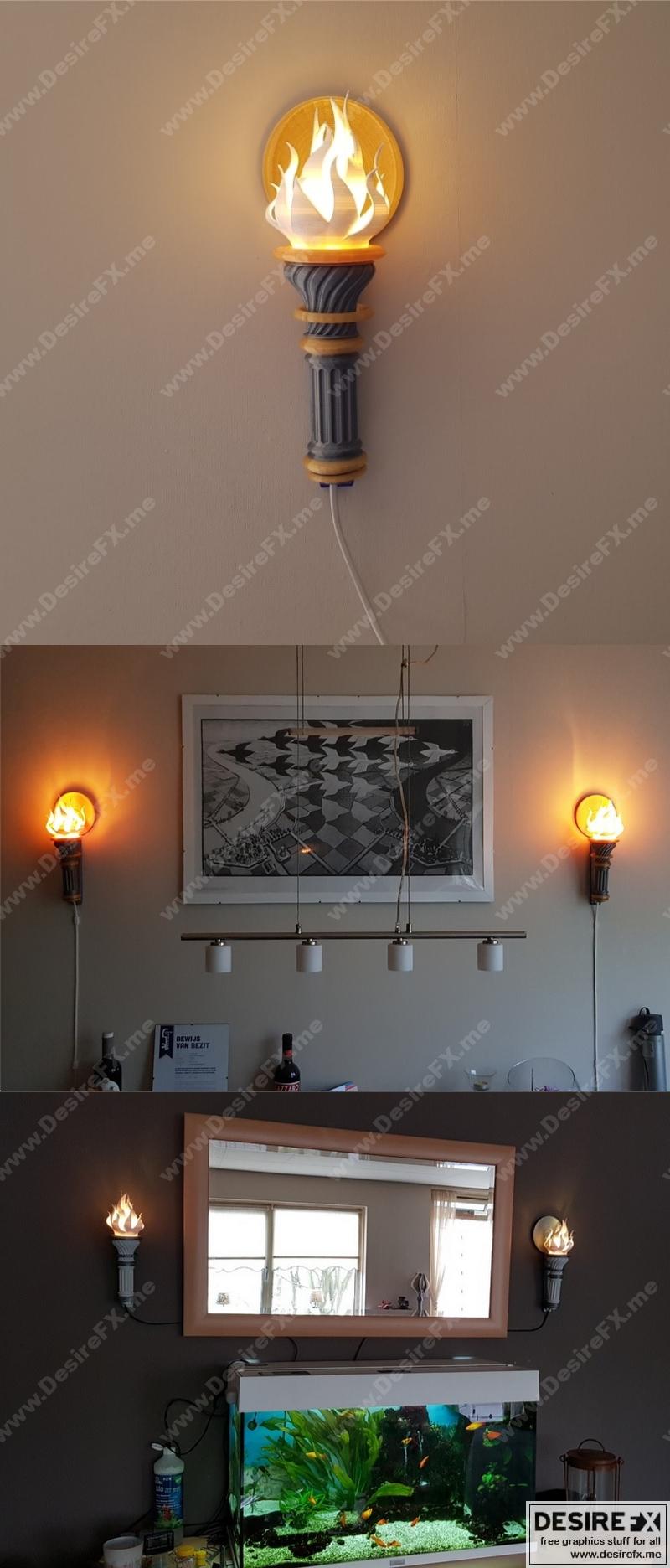 火炬灯 3D打印模型|Torch Lamp – 3D Print Model