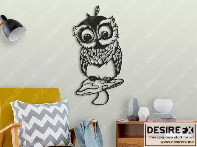 动漫《奥尔&蘑菇》3D打印模型|Owl & Mushroom