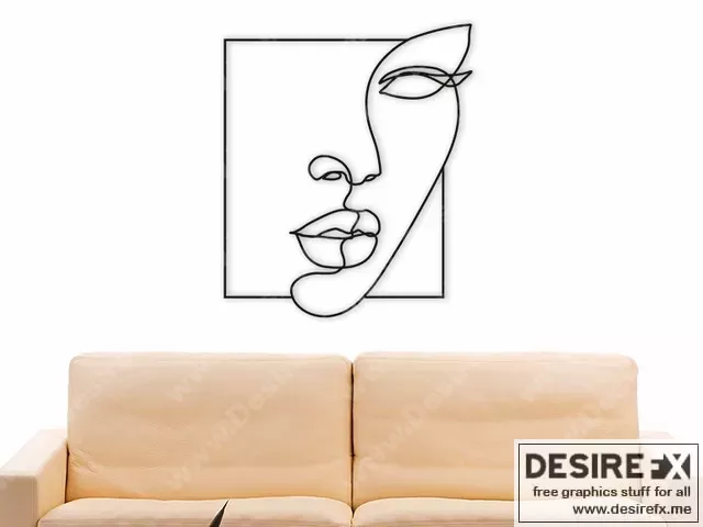 一线脸 3D打印模型|One Line Face – 3D Print Model STL