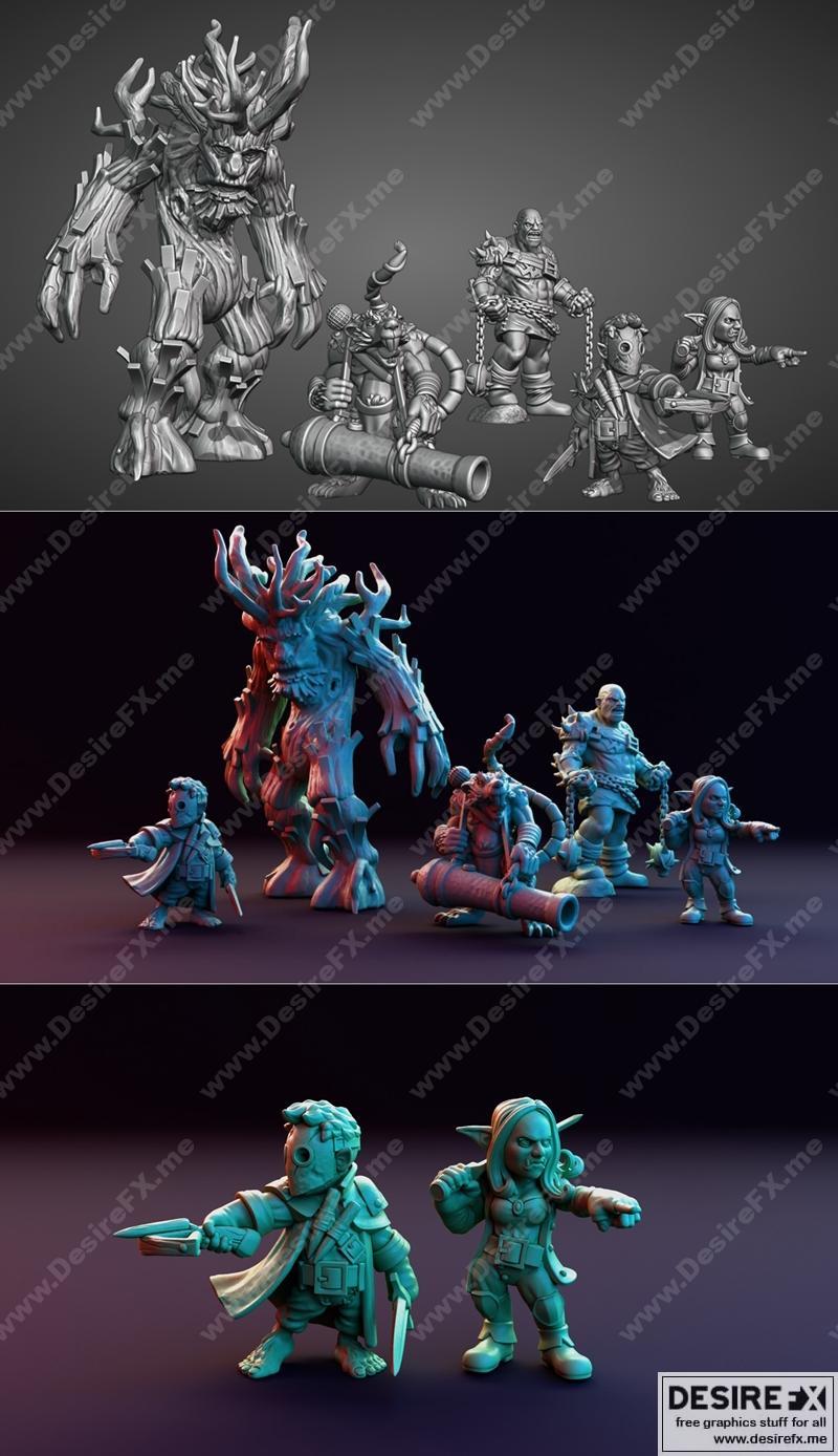 西弗利亚Patreon项目｜护戒使者·夏尔守护者（3D打印模型）|One Gold Piece (Westfalia Patreon) – Guardians Of The Shire October 2022 – 3D Print Model STL