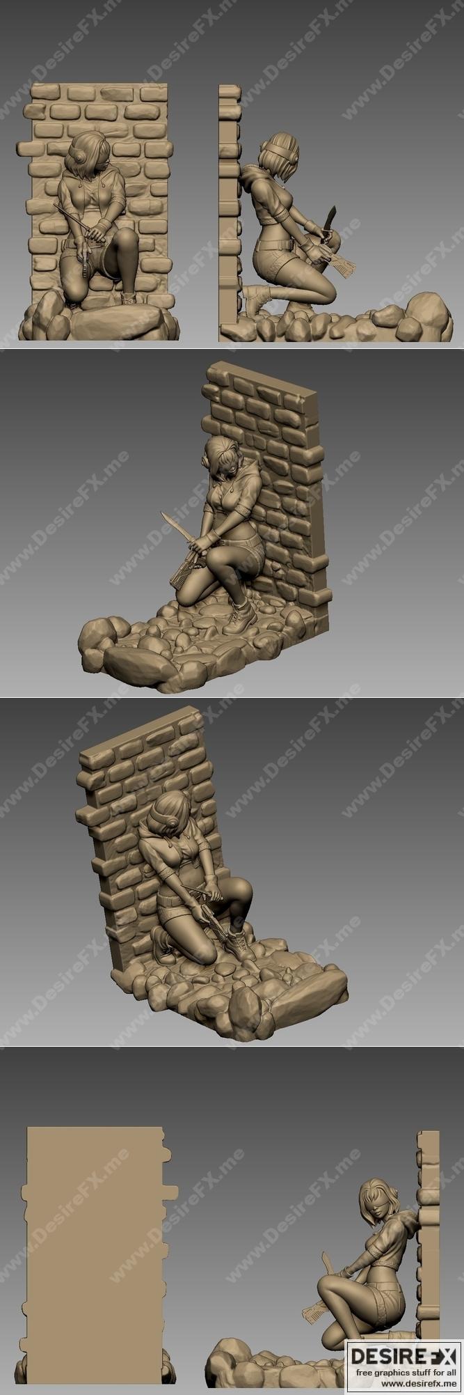 VIA 3D打印模型——游戏少女角色造型|VIA The Gamer Girl – 3D Print Model STL