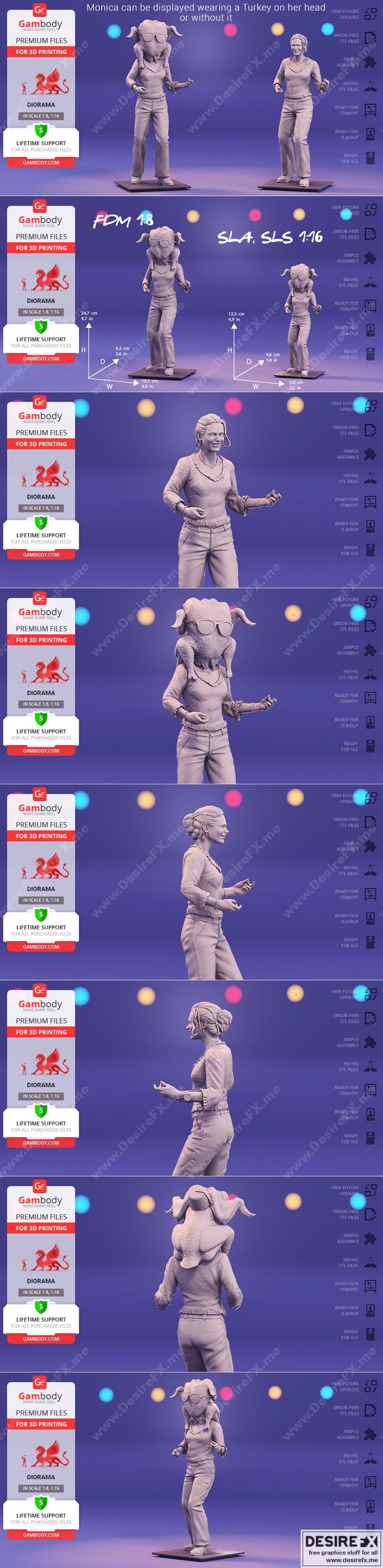 莫妮卡·格雷尔 3D打印模型 STL|Monica Geller – 3D Print Model STL