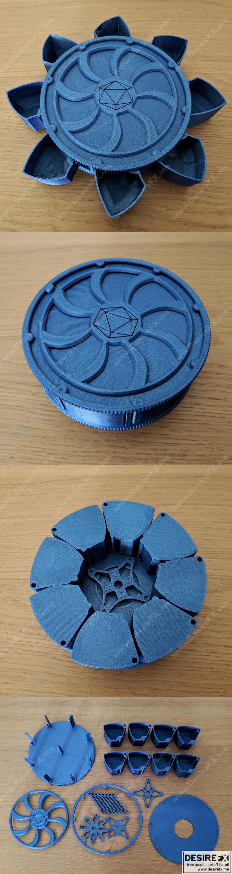 机械骰盒 - 3D打印模型|Mechanical Dice Box – 3D Print Model