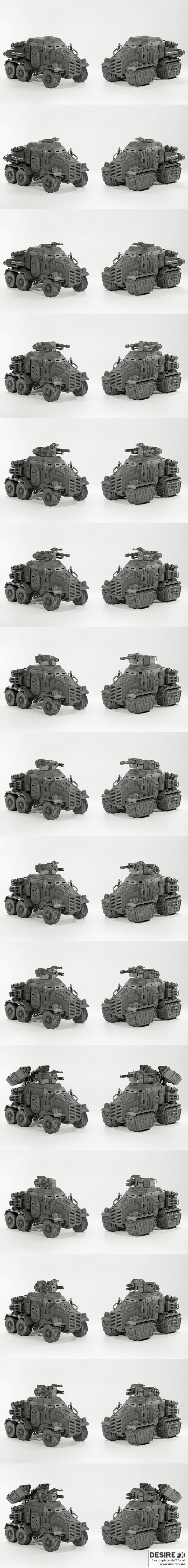 帝国军事装甲车辆 3D打印模型|Imperial Military Force Heavily Armored Vehicle – 3D Print Model