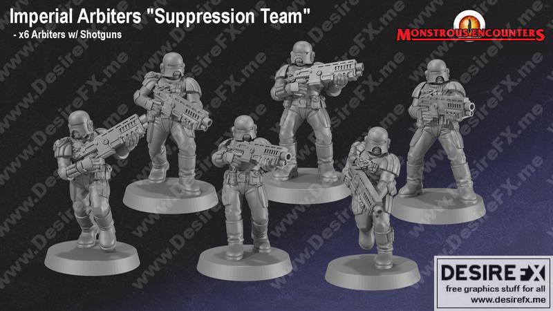 帝国仲裁者——压制小队——3D打印模型|Imperial Arbiters – Suppression Team – 3D Print Model