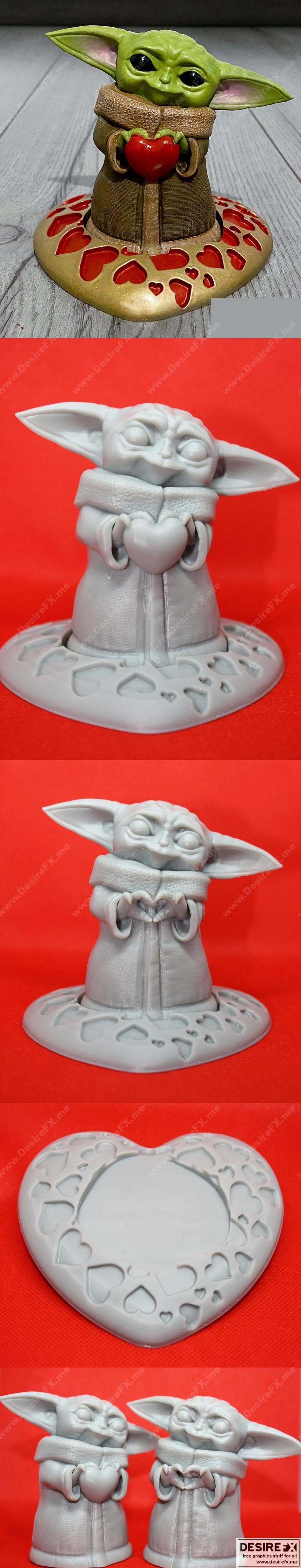 格鲁-瓦伦泰恩-3D打印模型|Grogu Valentine – 3D Print Model