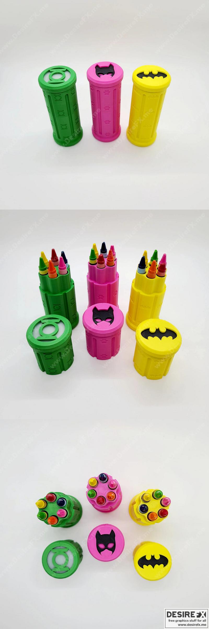 彩铅胶囊 – 3D打印模型|Crayon Capsules – 3D Print Model