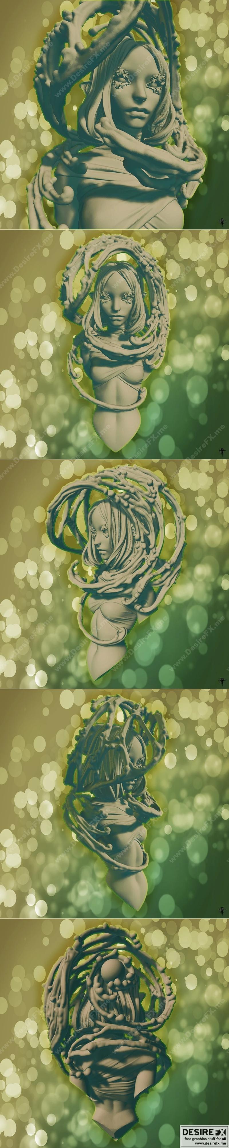 3D打印模型：Grower Fae Bust|Grower Fae Bust – 3D Print Model STL