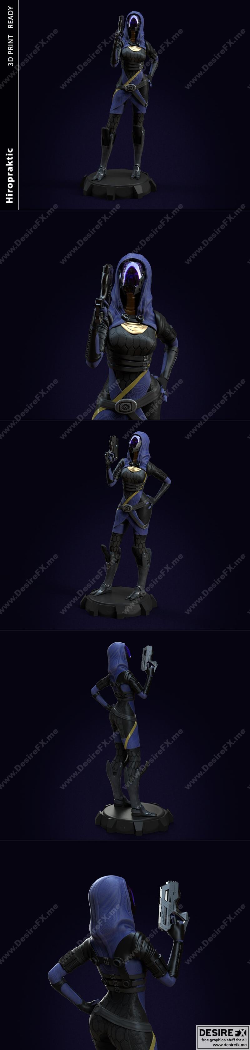 质量效应中的塔利·佐拉 3D打印模型|Tali’Zorah From Mass Effect – 3D Print Model STL