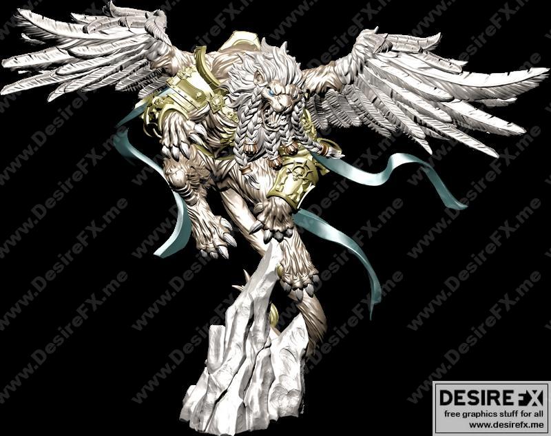 翼狮——3D打印模型|Winged Lion – 3D Print Model STL