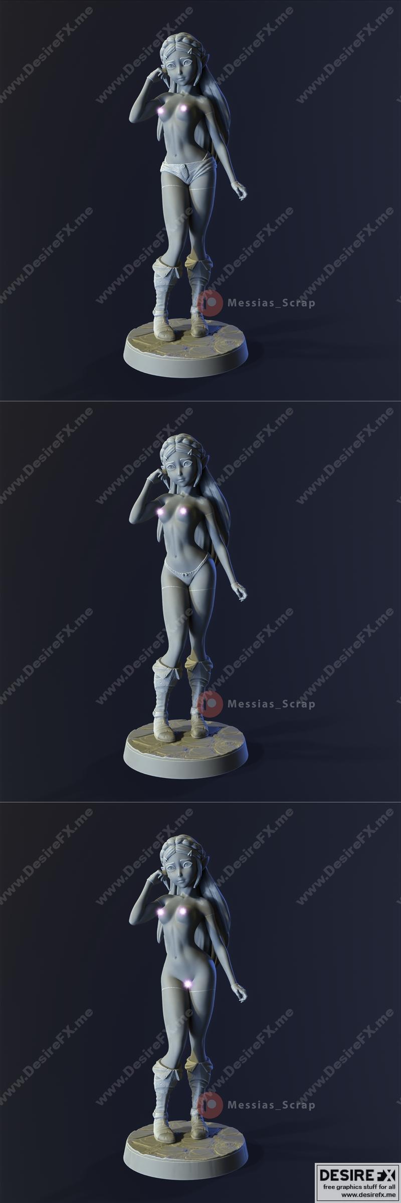 塞尔达公主 3D打印模型|Princess Zelda – 3D Print Model STL