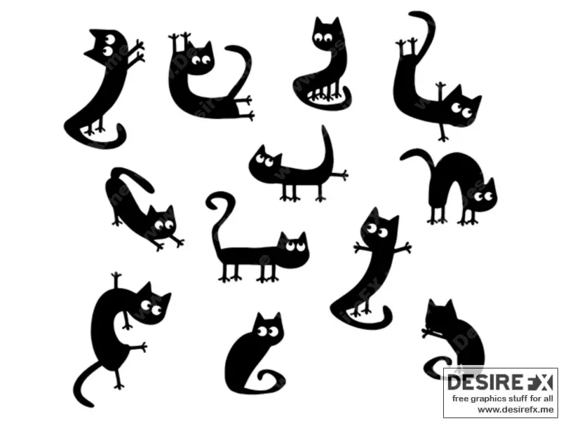 Cat set – 3D打印模型：猫咪主题动漫角色立体模型集|Cat set – 3D Print Model STL