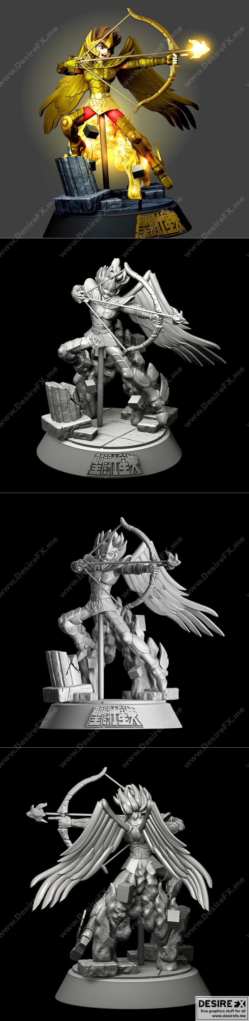 天秤座塞亚——圣斗士星矢3D打印模型|Sagittarius Seiya From Saint Seiya – 3D Print Model STL
