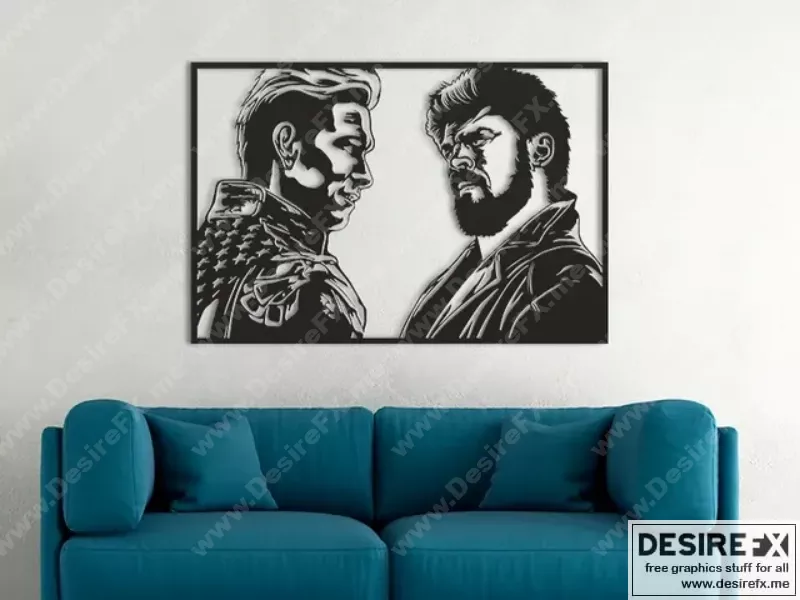 《The Boys》中Butcher与Homelander角色3D打印模型|Butcher vs Homelander – TheBoys – 3D Print Model STL