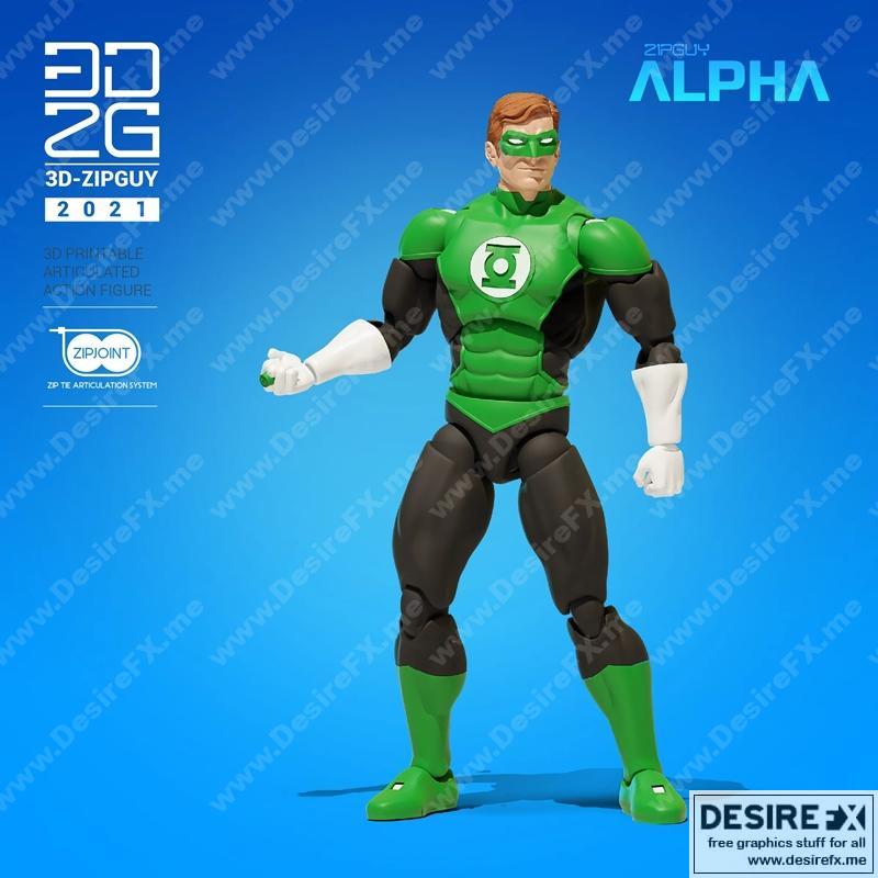 翡翠男爵3D打印模型|Emerald Guy Action Figure – 3D Print Model STL