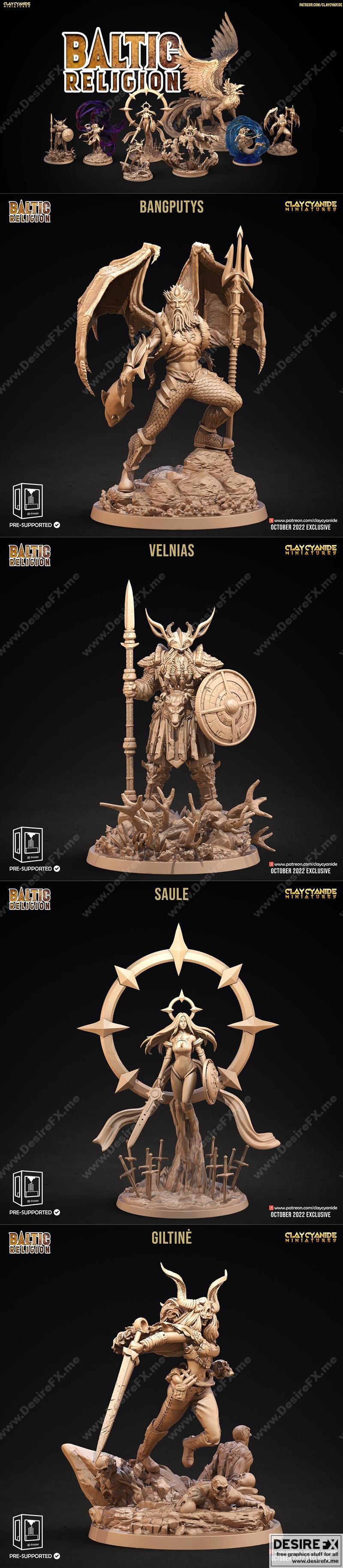 Baltic神话迷你模型 3D打印 STL|Clay Cyanide Miniatures – Baltic Mythology – 3D Print Model STL